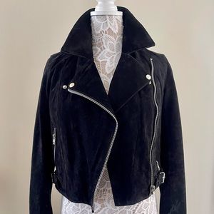 Suede motorcycle jacket with fringes Forever 21 size S good condition